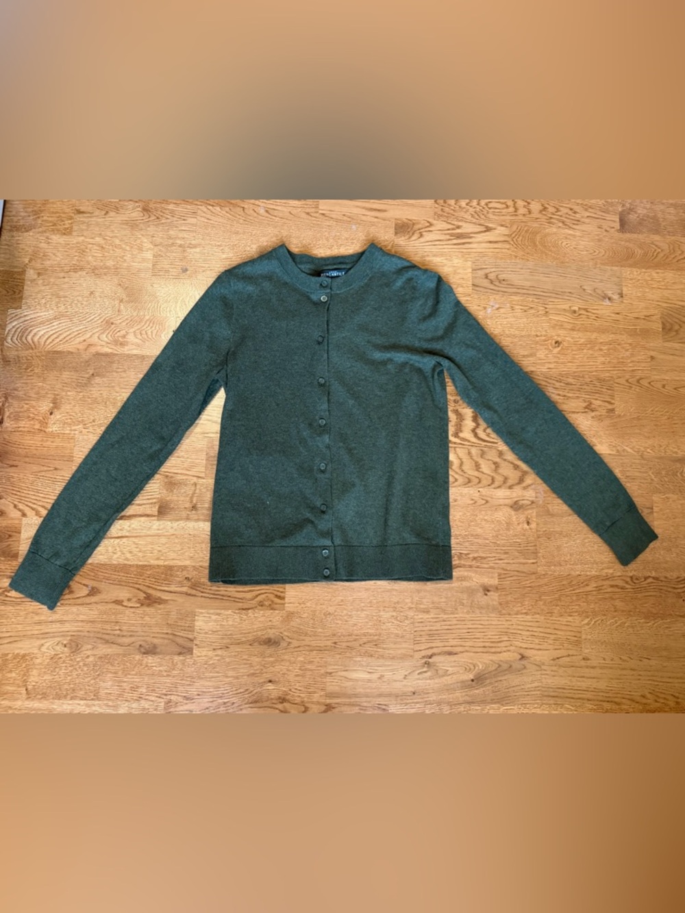 NWOT J.Crew Dark Olive Green Crewneck Button-Up Cardigan Size XS